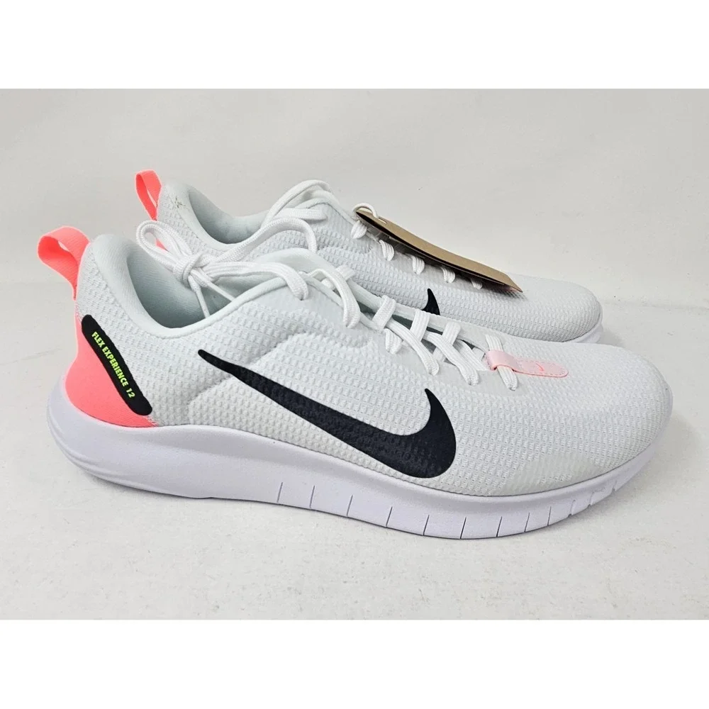 Nike Flex Experience RN 12 Sneakers Women's Sz 10M White/Pink DV0746 New w/Blem